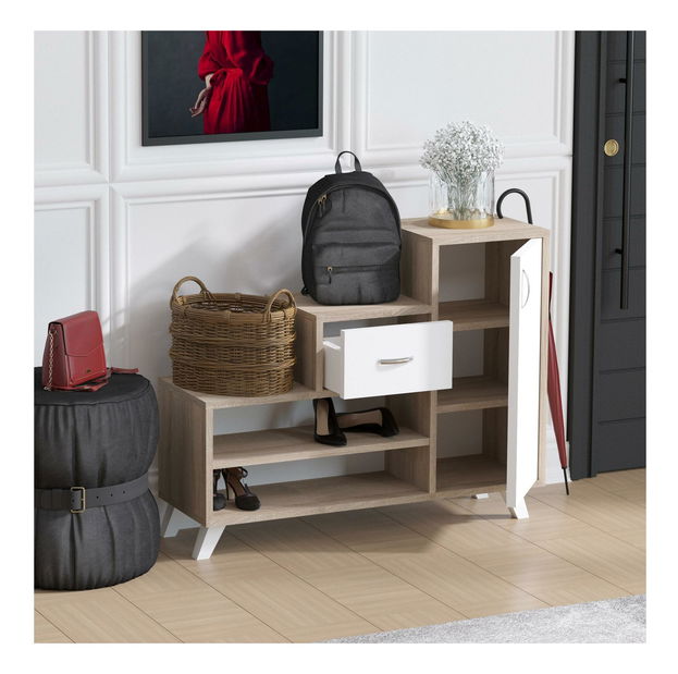 Skříňka na boty Reno (atlantická borovice + bílá)