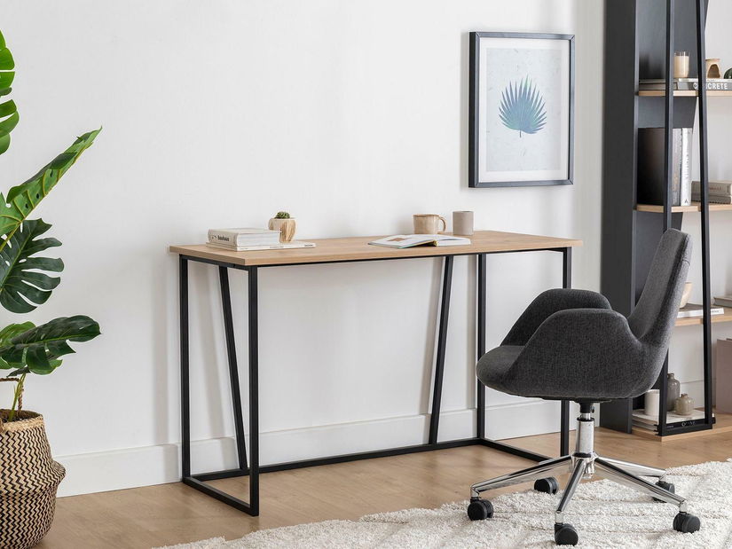 Psací stůl Nidupe 5 (dub safírový + černá)