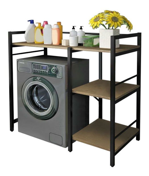 Regál Baret (dub + černá)