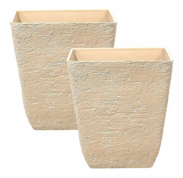 Sada 2 květináčů 53 cm Dedlos (béžová)