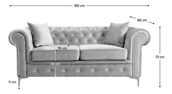 Luxusní rozkládací 2-sed Rikaro (velvet 03) 