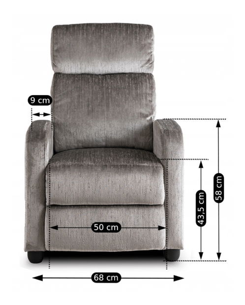 Polohovací křeslo Dominaba (světle šedá)