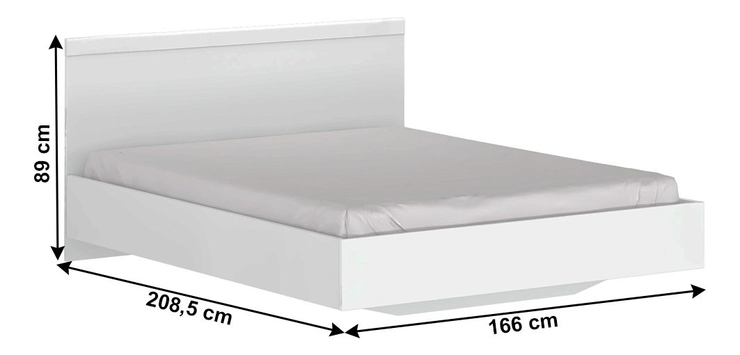 Manželská postel 160 cm Lafer (bílá)