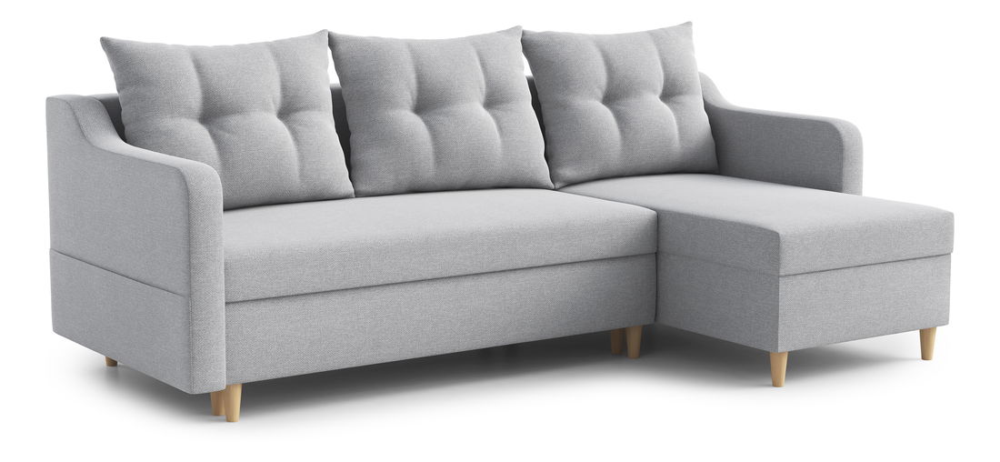 Rohová sedací souprava Lou (P) (světle šedá)