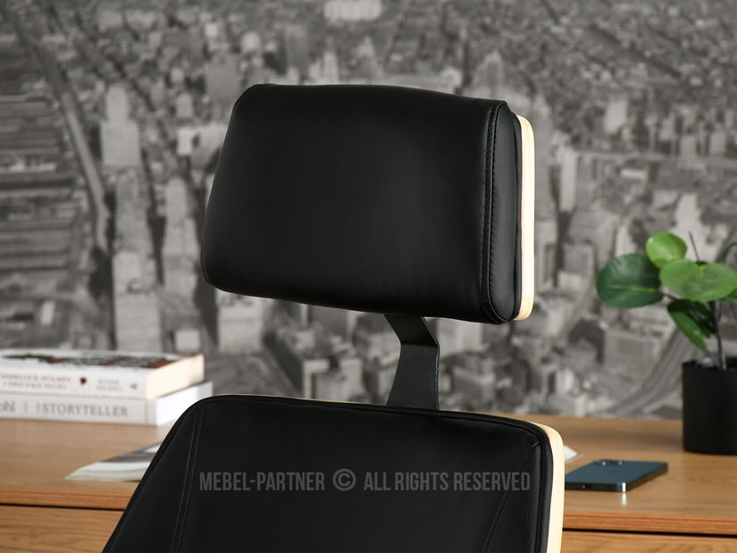 Křeslo Franc (dub černý + černá)