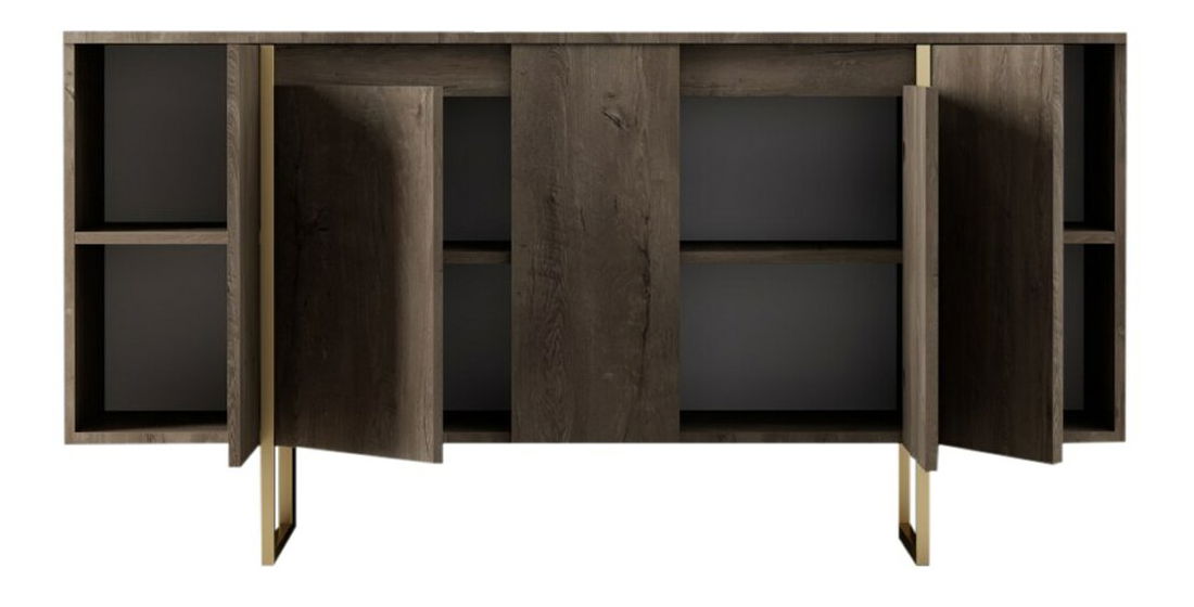 Skříňka Luna (Ořech + Zlatá)