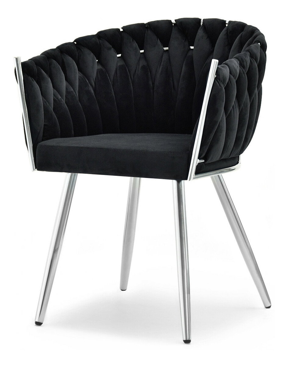 Jídelní židle Radio (černá + stříbrná)