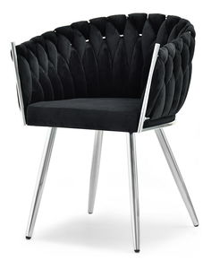 Jídelní židle Radio (černá + stříbrná)