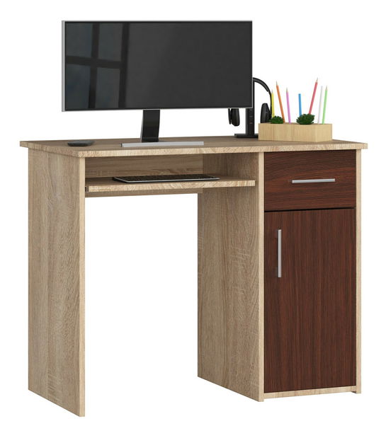 PC stolek Padma (dub sonoma + wenge)