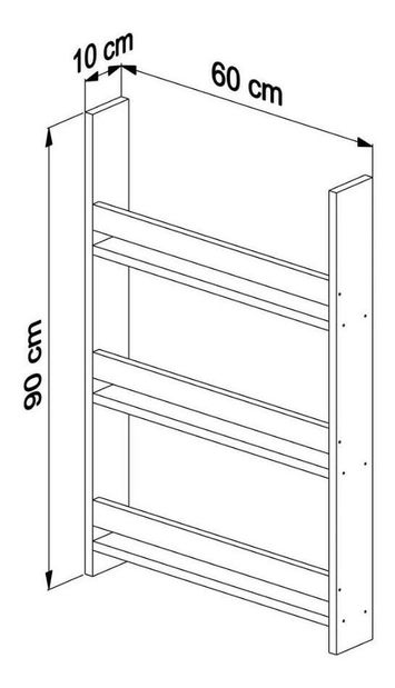 Dětská nástěnná police Arterka 1 (bílá)