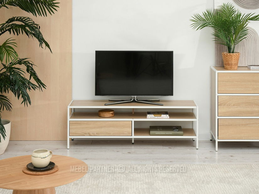 TV stolek/skříňka Soren Rtv (sonoma + bílá)