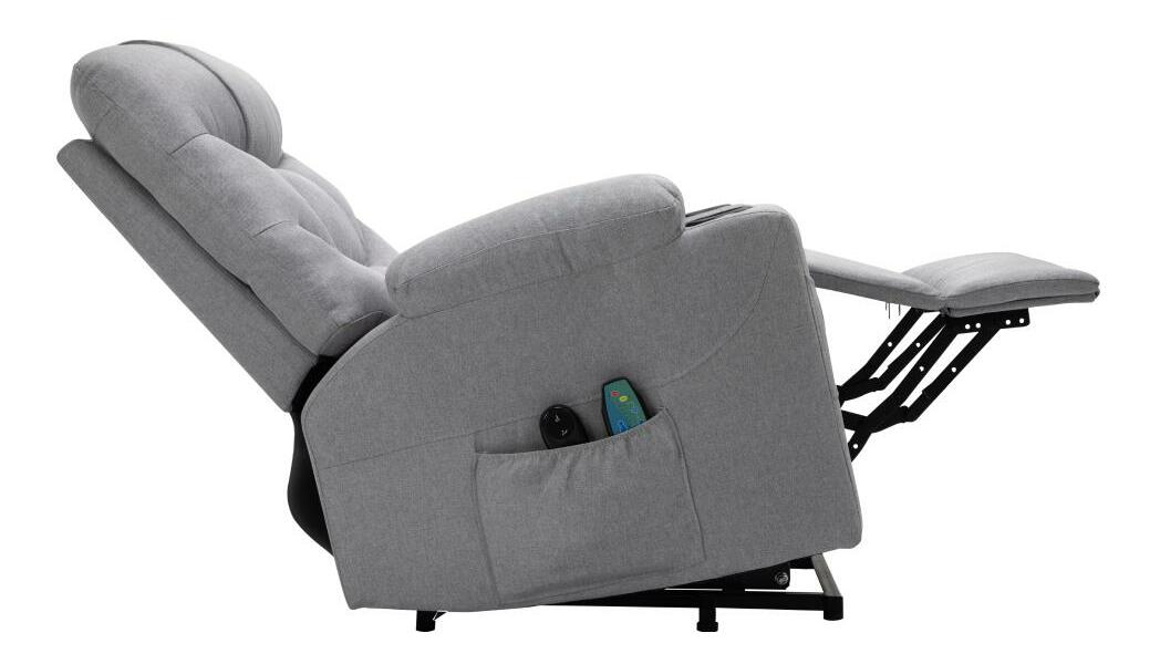 Masážní křeslo Hipocresias (světle šedá)