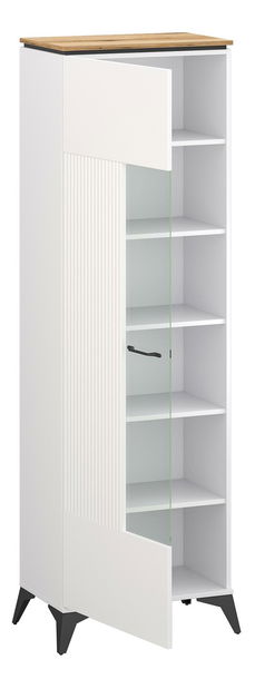 Vitrína Vejares 1 (bílá + dub evoke)