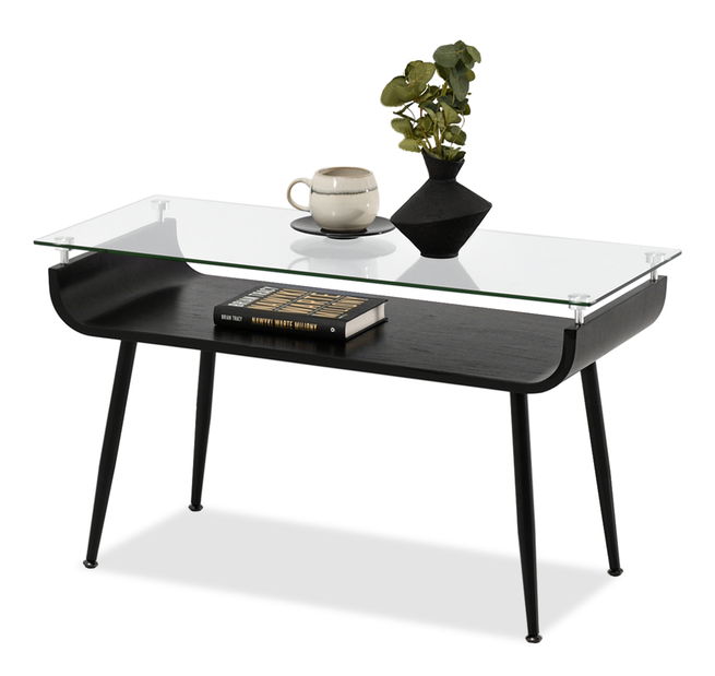 Konferenční stolek Largus (černé dřevo + černá)