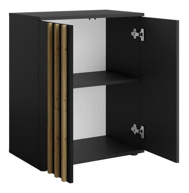 Skříňka Tullin 1 (černá + dub artisan)