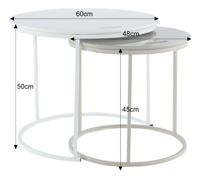 Příruční stolek Nebus (2 ks.)