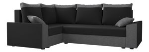 Rohová sedací souprava Paragon Plus (šedá + černá) (L)