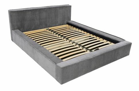 Manželská postel 160 cm Gretty S (tmavě šedá) (s roštem) (s úl. prostorem)