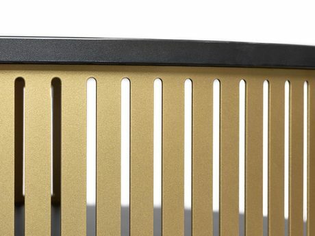 Konferenční stolek Mezanoa Gold (zlatá + mramor bílý)