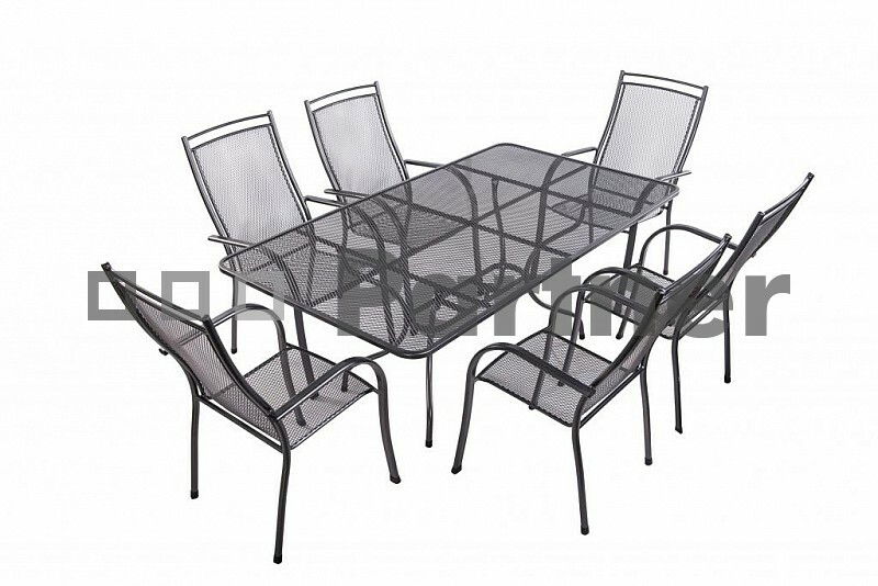 Zahradní nábytek Elton I. 190 cm 1+6 (Kov)