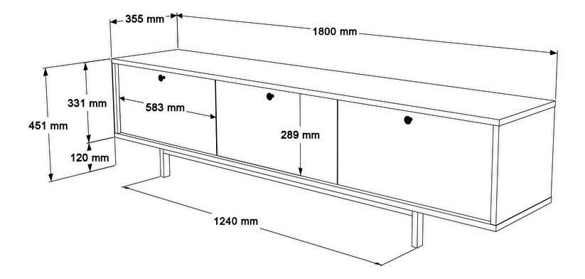  TV stolek/skříňka Cassius 1 (dub)
