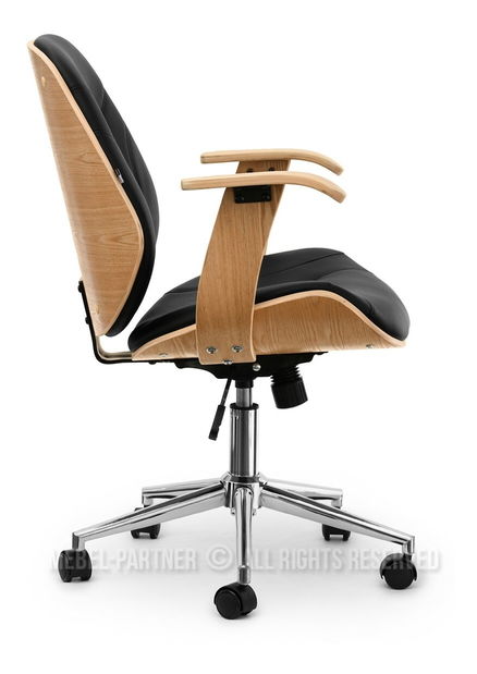 Křeslo Raynold (dub černý + chromová)