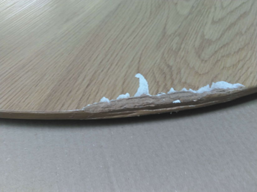 Jídelní stůl Amee (dub + černá) (pro 4 osoby) *bazar