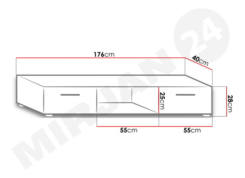 TV stolek/skřiňka Milano I *výprodej