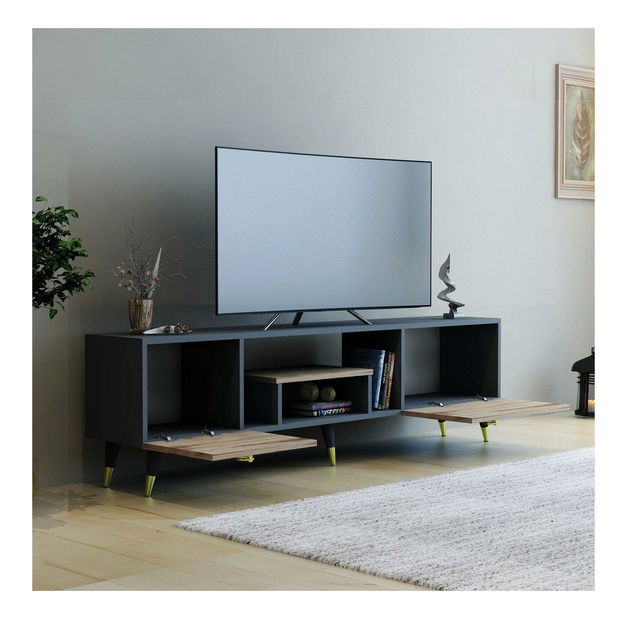 TV stolek/skříňka Tebosi 1 (ořech + antracit)