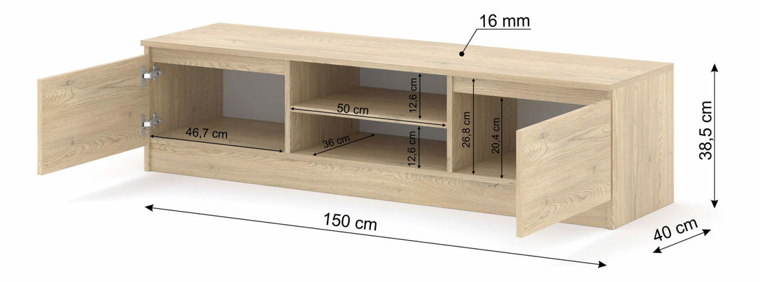 TV skříňka/stolek Maya 150 (dub cremona)