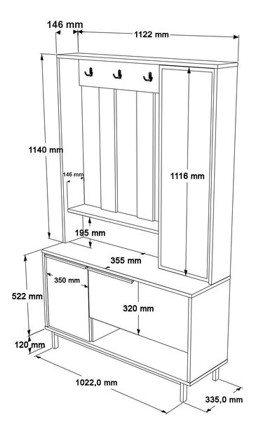 Předsíňová sestava Nimelo 11 (ořech)