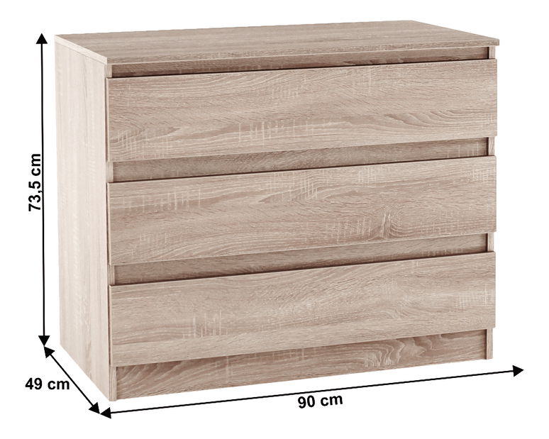 Komoda Hannah New 03 (dub sonoma)