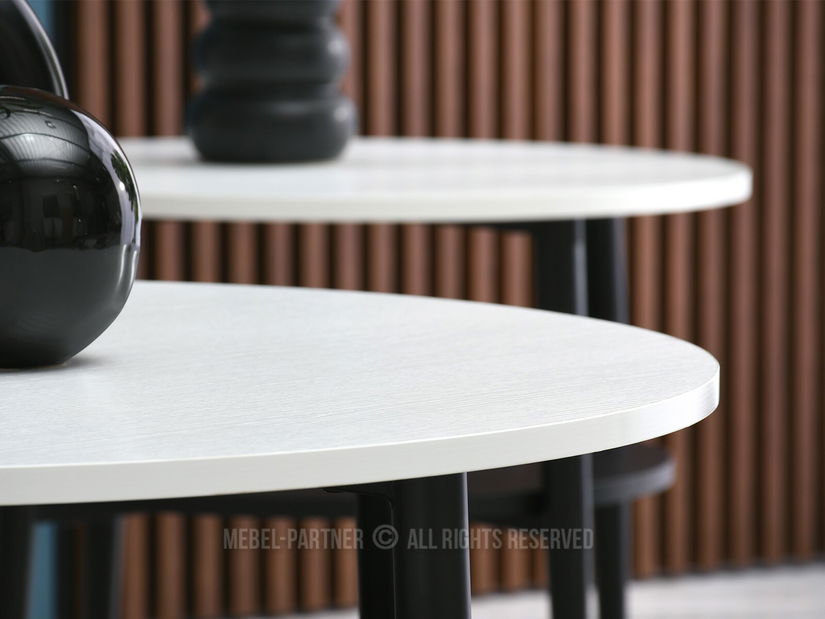 Konferenční stolek Randolf Xl (bílá + černá) *bazar