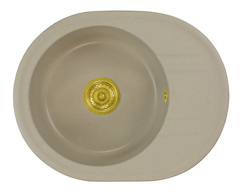 Kuchyňský dřez Baltera (béžová) (se 3 otvory pro baterii)