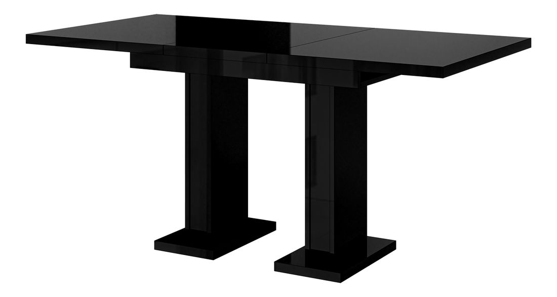 Jídelní stůl Gilnar (lesk černý) (pro 4 až 6 osob)