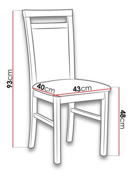 Jídelní židle Figu V (krémová + bílá)