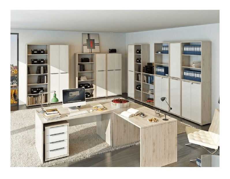 Policová skříň Rumia TYP06 (san remo + bílá)