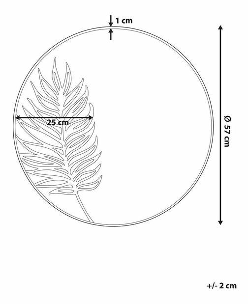 Nástěnné zrcadlo Shell (zlatá)