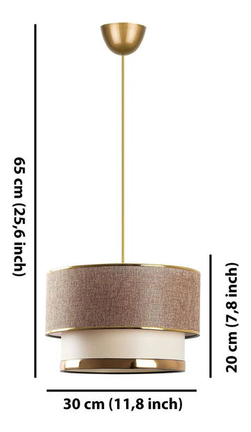 Stropní svítidlo Mesagrande 2 (béžová + zlatá)