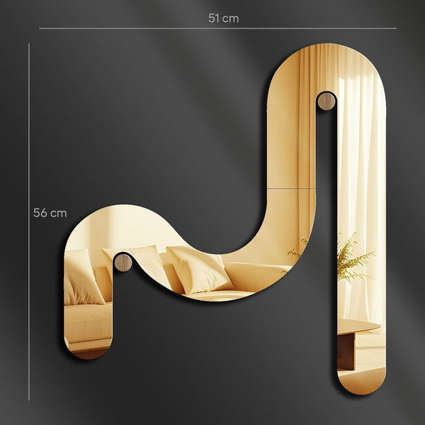 Zrcadlo Ozi 3 (zlatá)