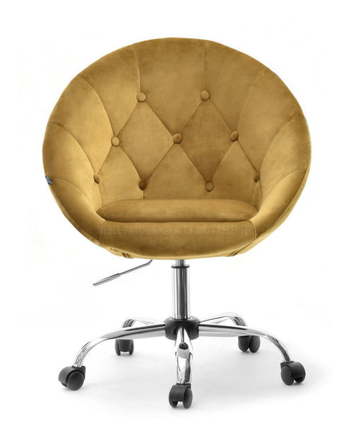 Křeslo Lush 4 (zlatá + chromová)