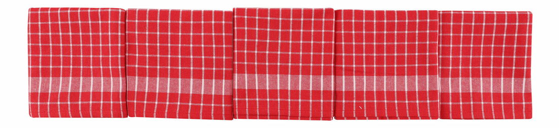 Sada utěrek (10 ks.) Klarisa (červená + bílá)