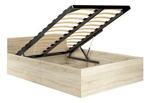 Manželská postel 160 cm Lideraba (dub sonoma) (s roštem)