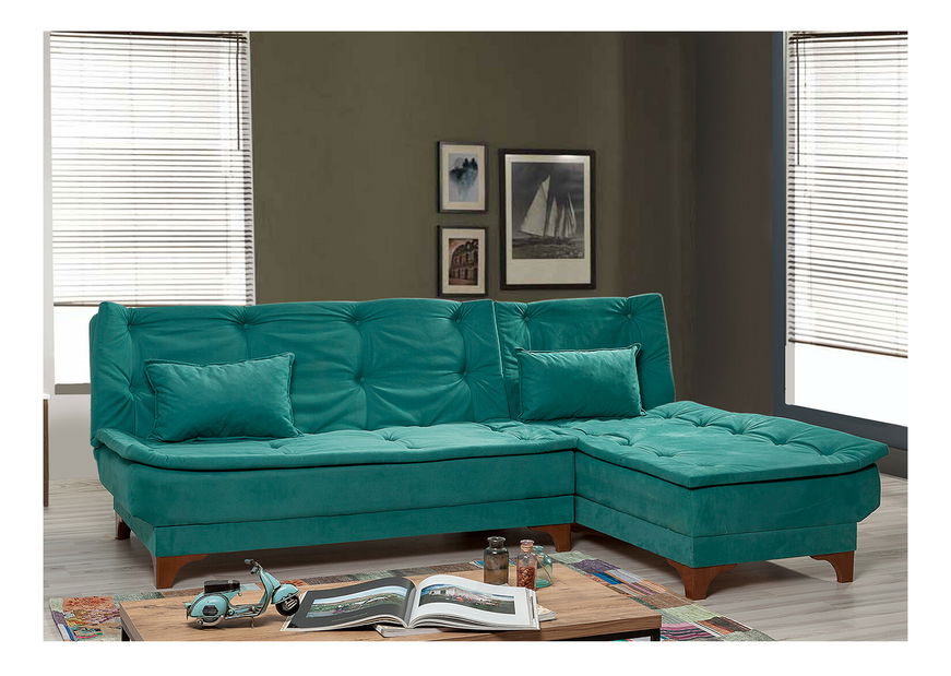 Rohová sedací souprava Klaudi (P) (Zelená)