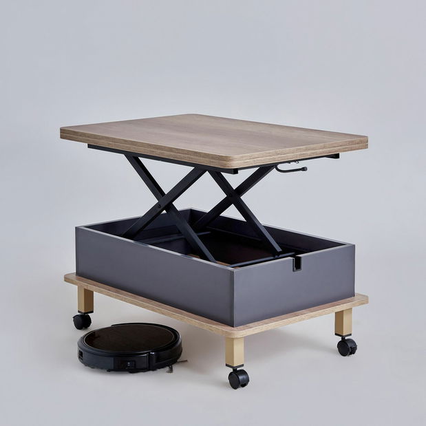 Konferenční stolek na kolečkách Helsin (borovice)