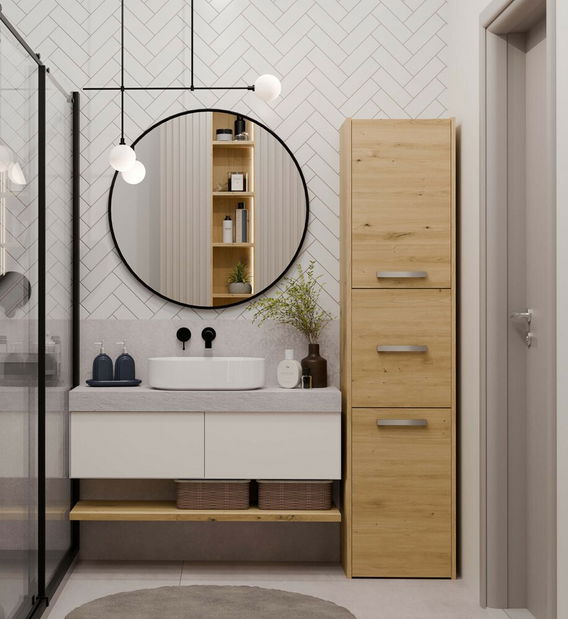 Koupelnová skříňka Samways 4 (dub artisan)