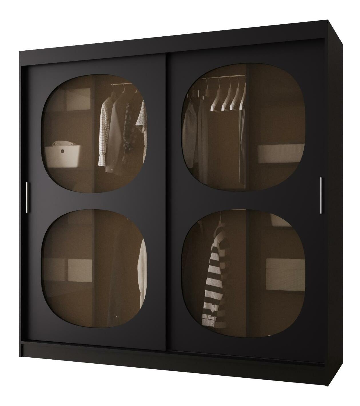 Šatní skříň 200 cm Boomer 2 (černá)