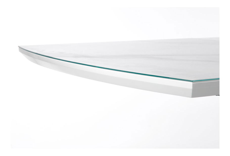 Rozkládací jídelní stůl 160-200 cm Birgit (mramor bílý) (pro 6 8 osob)
