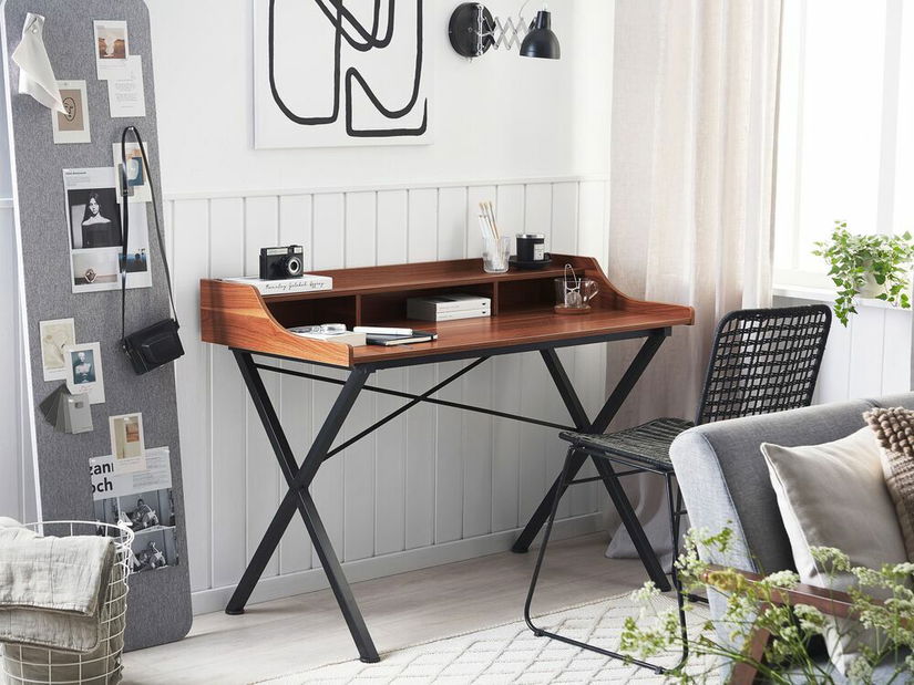 Psací stůl 120x60 cm Gennie (tmavé dřevo)