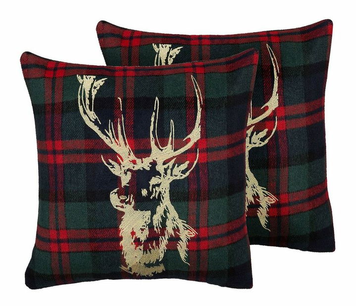 Set 2 ks. polštářů RAFINA (tmavomodrá)